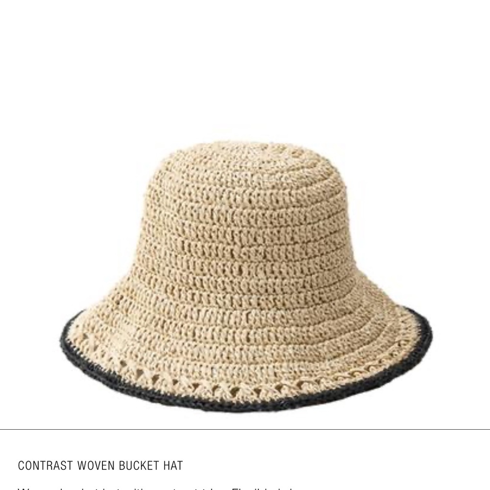 Zara Contrast Woven Bucket Hat NWT